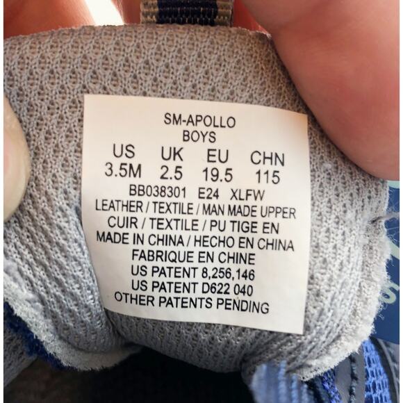 Stride Rite SM Apollo Boys Sneaker Size 3.5 Blue White Kids Shoe NIB - Picture 11 of 11